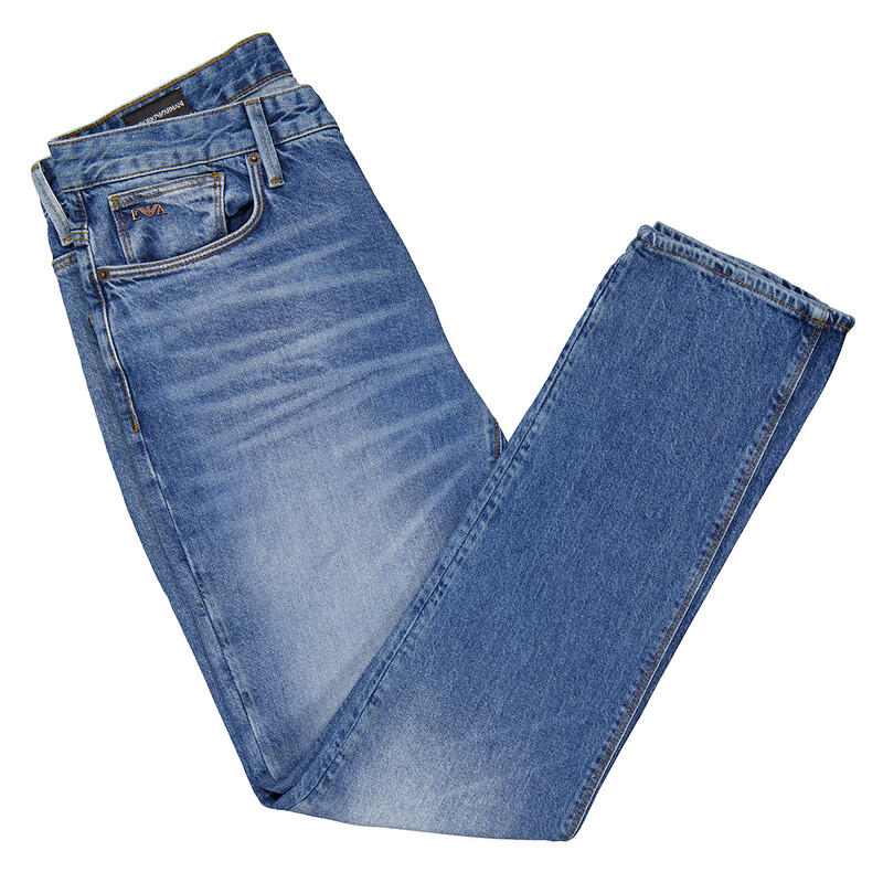 Emporio Armani Veining J06 Slim-Fit Denim Jeans, Waist Size 32