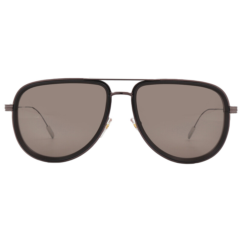 Zegna Ermenegildo Zegna Brown Mirror Pilot Men's Sunglasses EZ0218