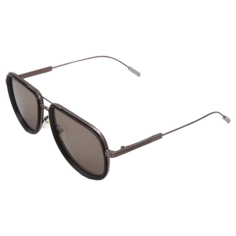 Zegna Ermenegildo Zegna Brown Mirror Pilot Men's Sunglasses EZ0218