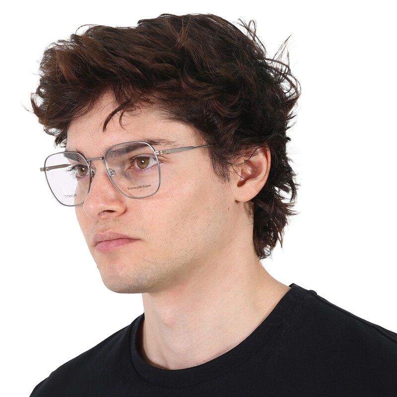 Zegna Ermenegildo Zegna Demo Square Titanium Men's Eyeglasses