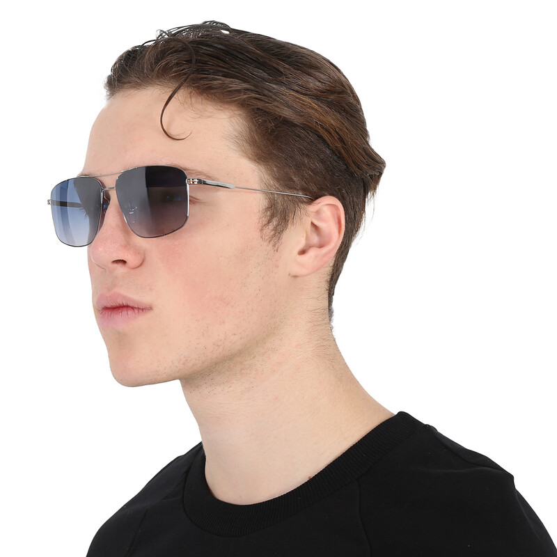 Zegna Ermenegildo Zegna Gradient Blue Navigator Men's Sunglasses