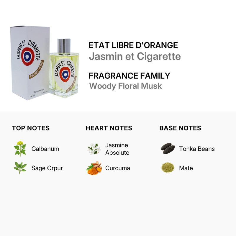 jasmin et cigarette Jasmin Et Cigarette Eau de Parfum Spray by Etat Libre D'orange
