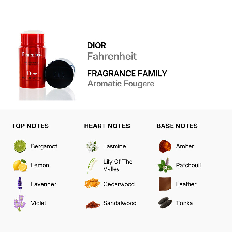 Dior Fahrenheit / Christian Dior Deodorant Stick 2.6 oz (m
