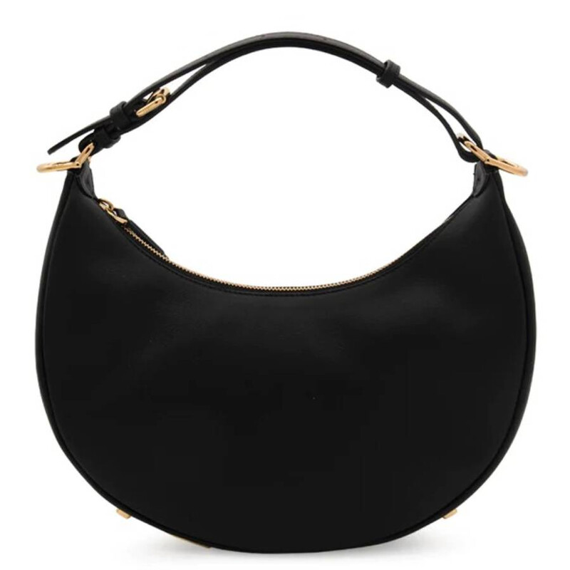 Fendi Black Leather Small Fendigraphy Hobo Bag 8BR798A5DYF1HEJ
