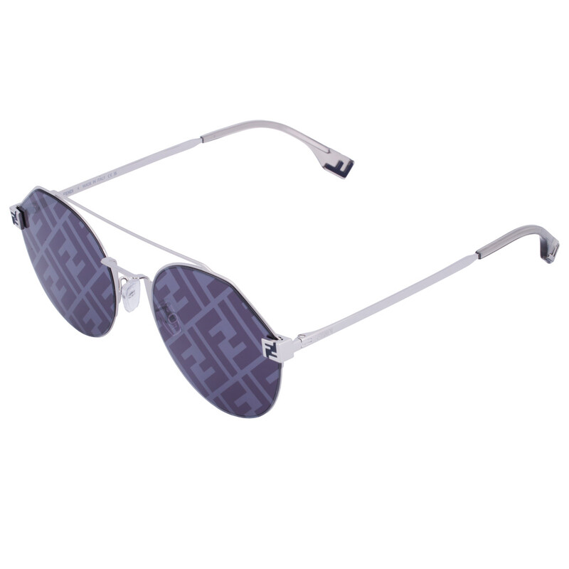 Fendi FF irregular sunglasses Fendi Blue FF Pattern Mirror Irregular Men main image 2