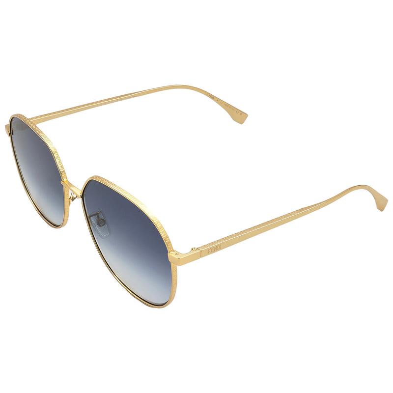 Fendi Blue Gradient Pilot Ladies Sunglasses FE40069U 30W 59