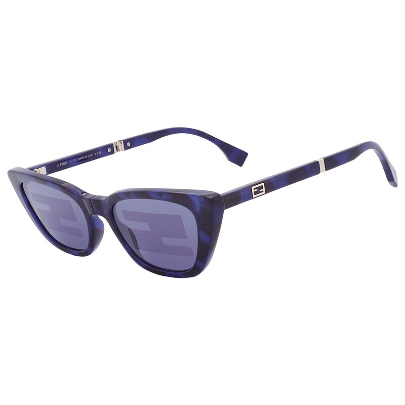Fendi Blue Logo Cat Eye Ladies Sunglasses FE40089I 55X 53  display picture 3