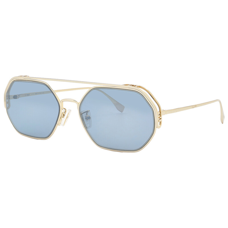 Fendi Blue Mirror Geometric Ladies Sunglasses FE40039U 10X  display picture 3