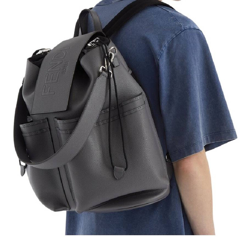Fendi Strike Large Leather Backpack 7VZ056-AMAC-F0FDY