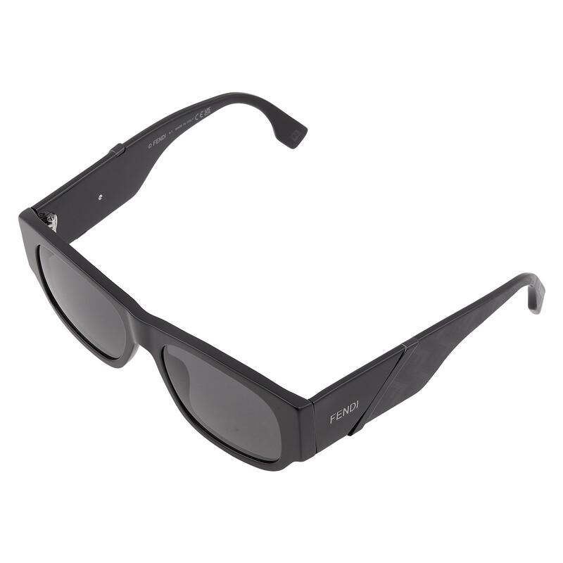 Fendi FENDI DIAGONAL Smoke Square Men's Sunglasses FE40156I 01A 54
