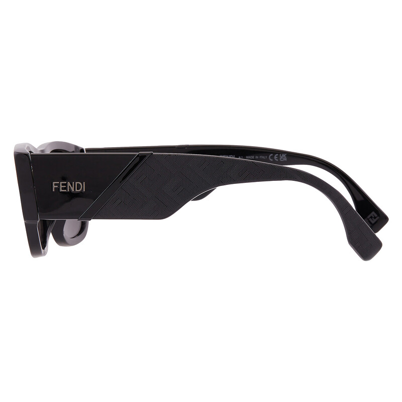 Fendi FENDI DIAGONAL Smoke Square Men's Sunglasses FE40156I 01A 54