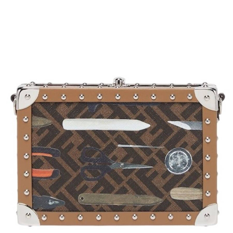 Fendi FF Rectangular Phone Trunk Bag 7VV165-ARAX-F1ANV