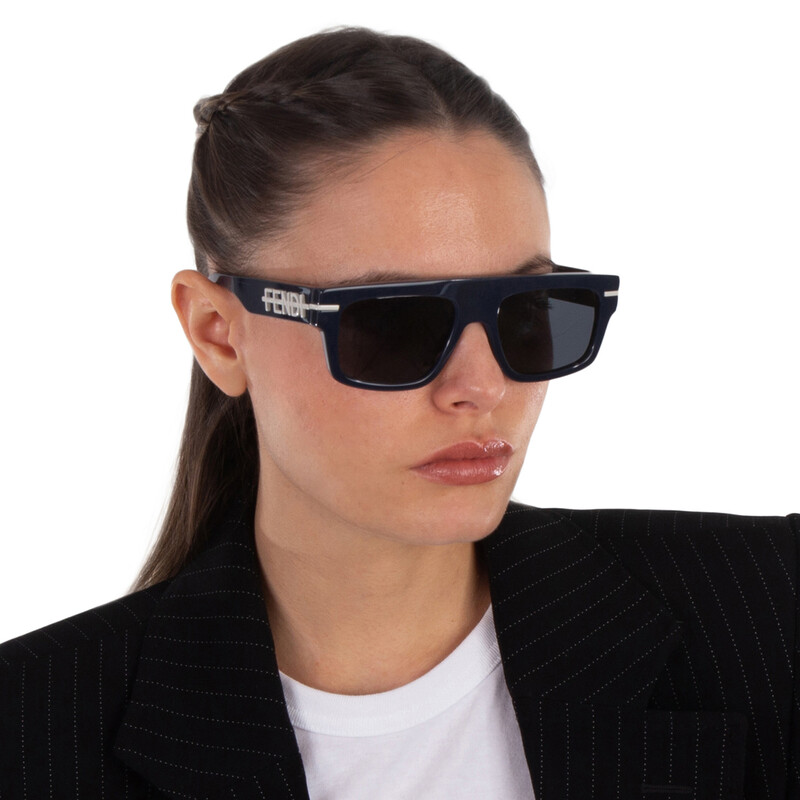 Fendi Grey Browline Unisex Sunglasses FE40091U 90A 54 192337180033