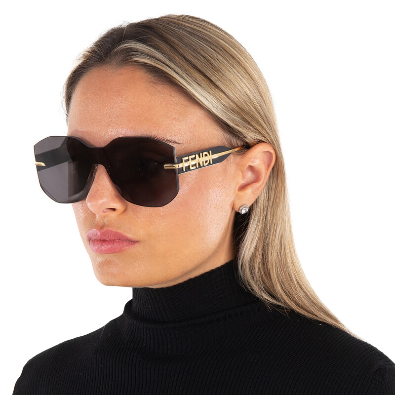 Fendi Grey Shield Ladies Sunglasses Fe40067u 30A 00 FE40067U  display picture 2