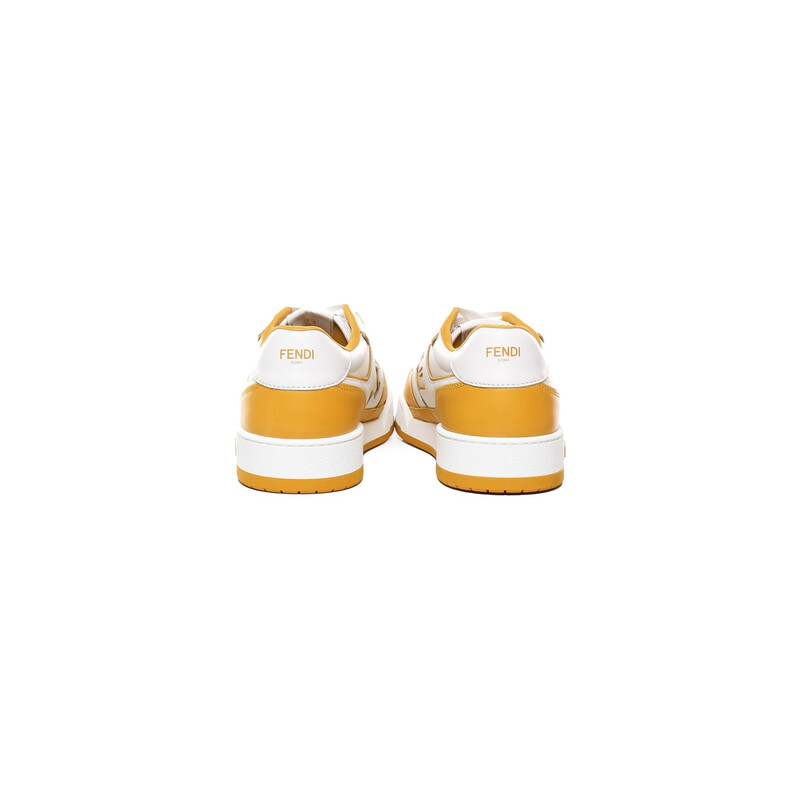 Fendi Leather Low-Top Match Sneakers, Brand Size 6 ( US Size 7
