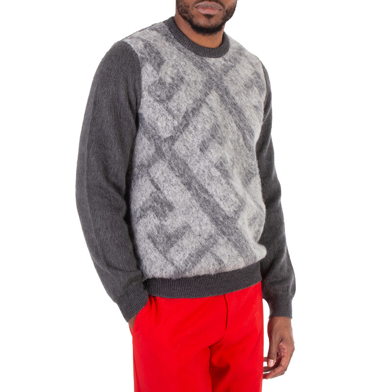 Fendi Long Sleeve Crew Neck Sweater, Brand Size 48 (US Size 38