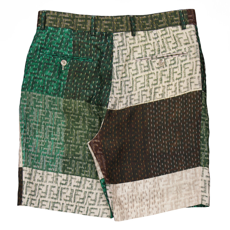 Fendi Men's FF Patchwork Bermuda Shorts, Brand Size 46 (Waist Size