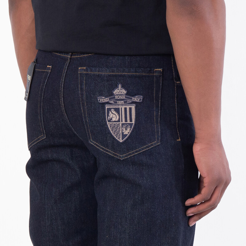 Fendi Men's Long Denim Straight-Cut Jeans, Waist Size 31