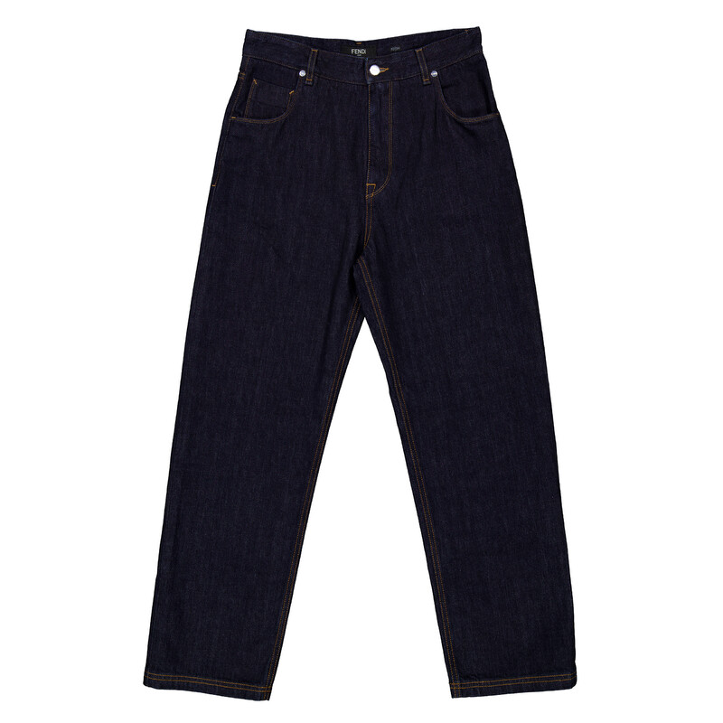 Fendi Men's Long Denim Straight-Cut Jeans, Waist Size 31