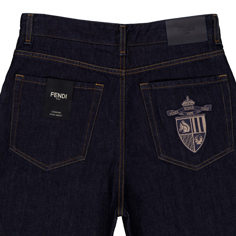 Fendi Men's Long Denim Straight-Cut Jeans, Waist Size 32