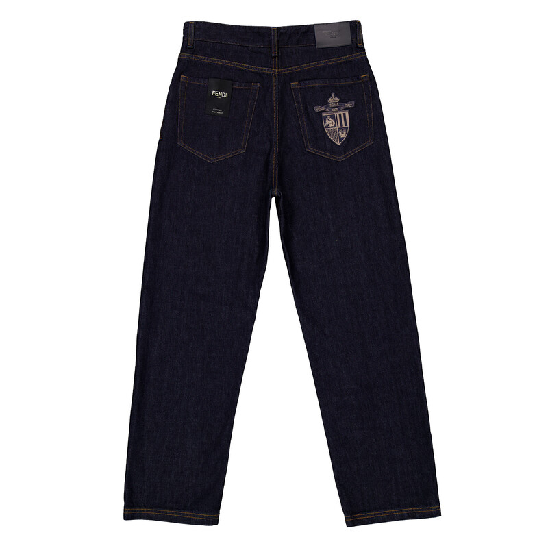Fendi Men's Long Denim Straight-Cut Jeans, Waist Size 32