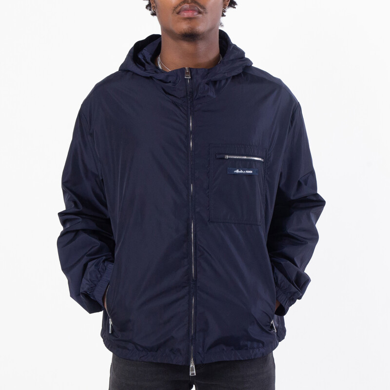 Fendi Men's Mirto Kway Nylon Jacket, Brand Size 52 ( US Size 42
