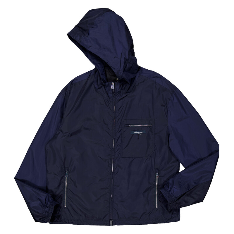 Fendi Men's Mirto Kway Nylon Jacket, Brand Size 52 ( US Size 42