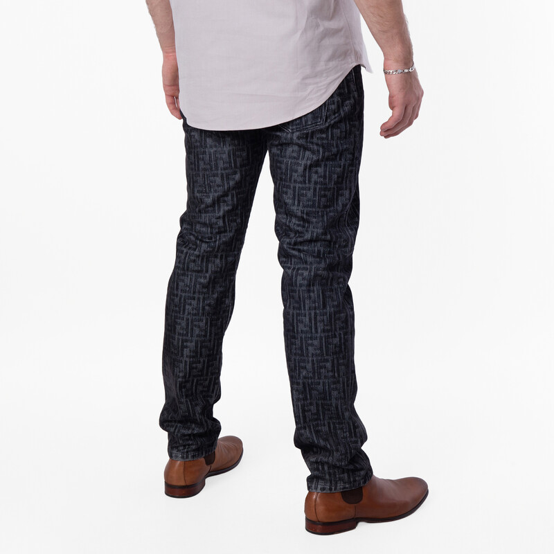 Fendi Men's Straight Leg FF Jeans, Waist Size 31