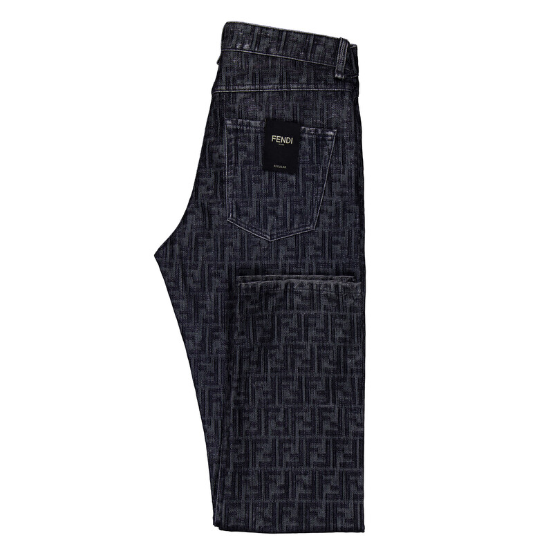 Fendi Men's Straight Leg FF Jeans, Waist Size 31