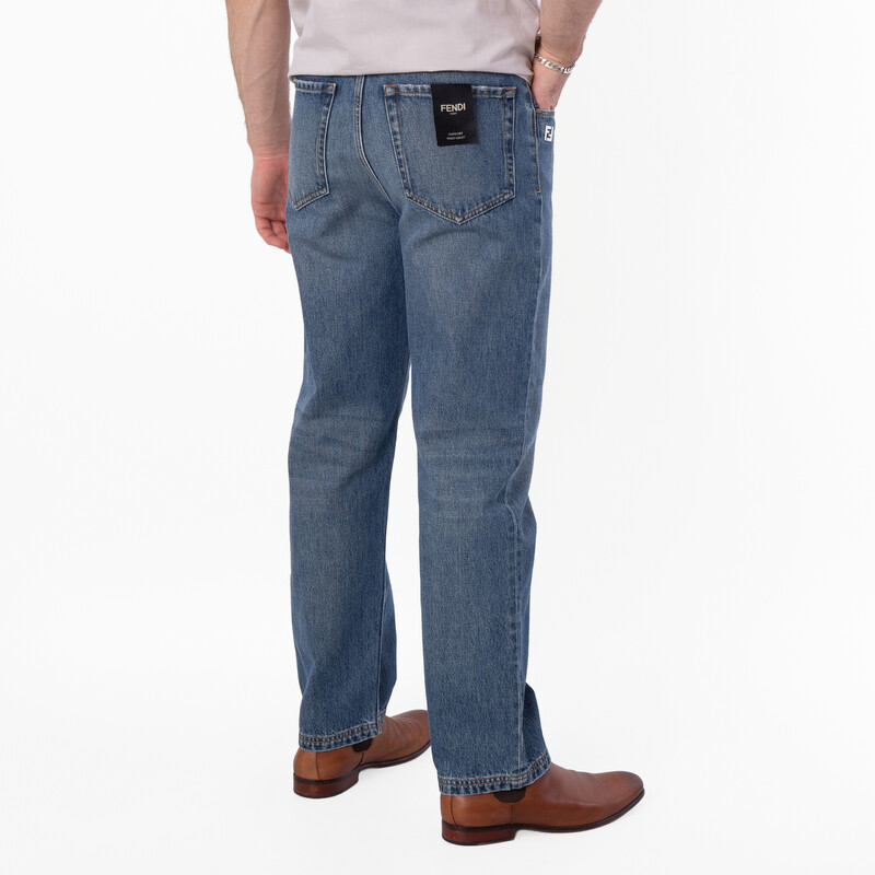 Fendi Men's Straight-Cut Long Jeans, Waist Size 31