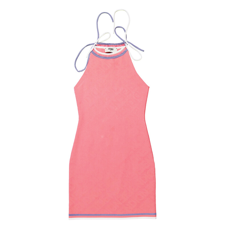 Fendi Mini Mirror FF Motif Dress, Brand Size 42 (US Size 6) FZDA98