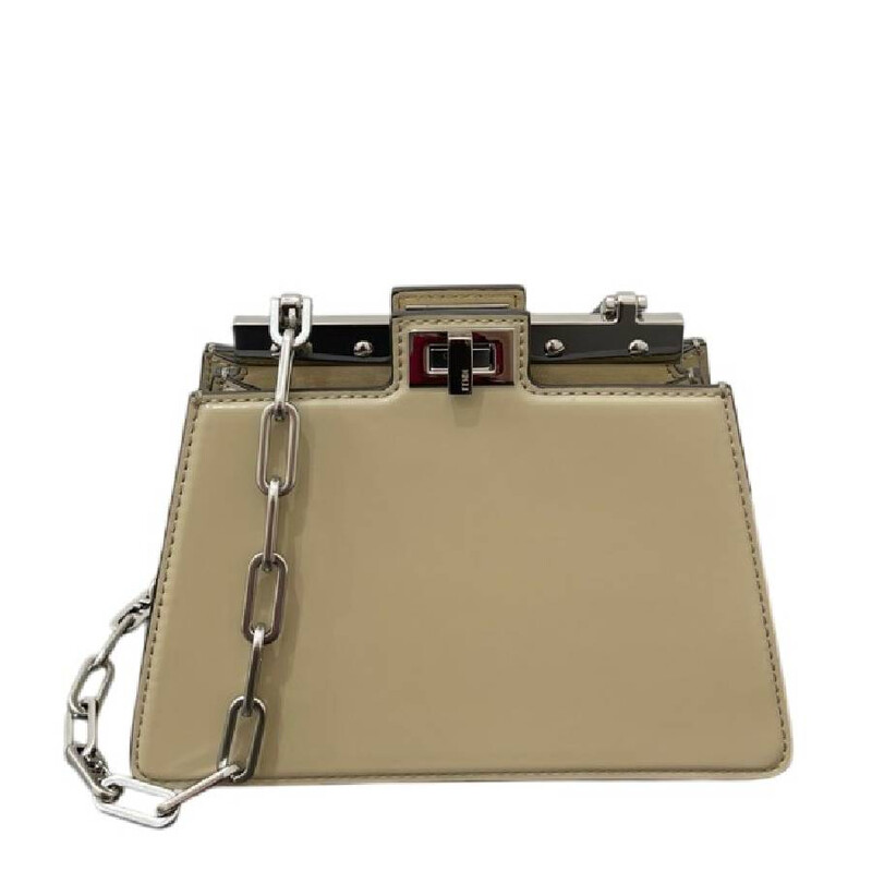 Fendi Peekaboo Chain-Link Handle Bag 8BN339-ANSC-F1LFT