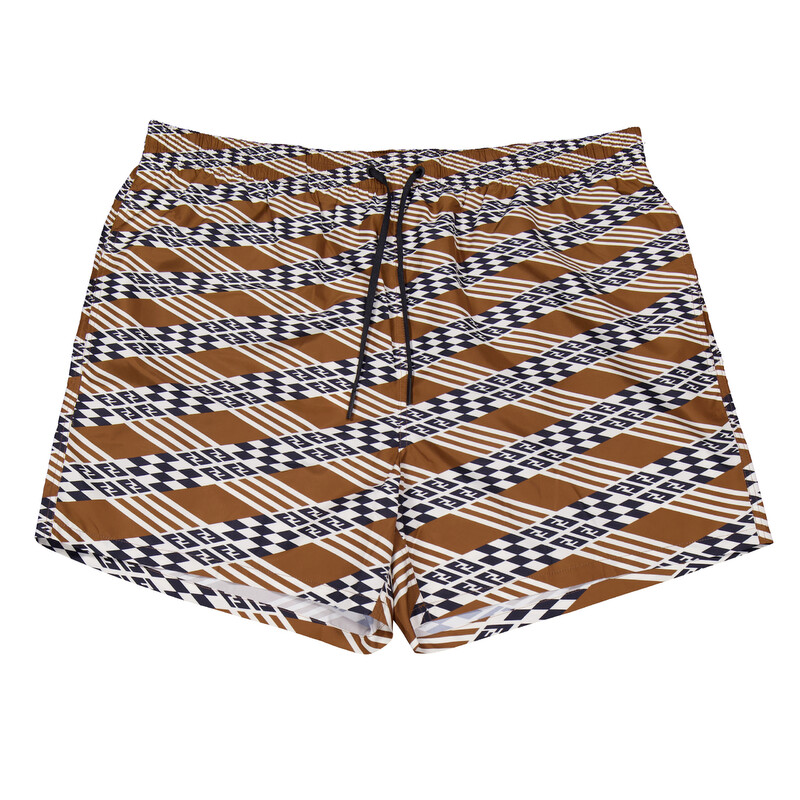 Fendi Printed Polyester Swimming Shorts, Brand Size 48 ( US Size
