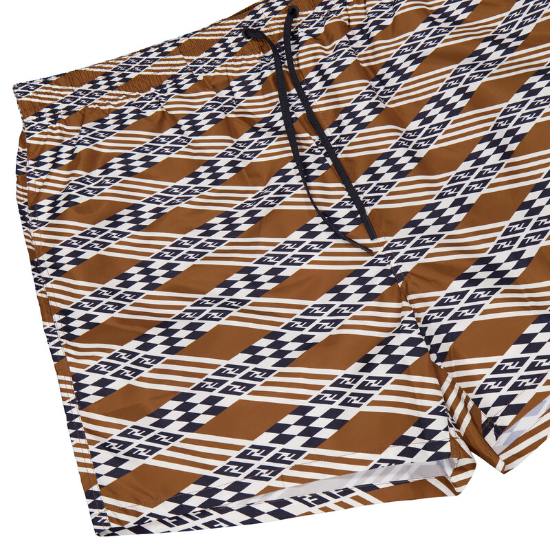 Fendi Printed Polyester Swimming Shorts, Brand Size 48 ( US Size