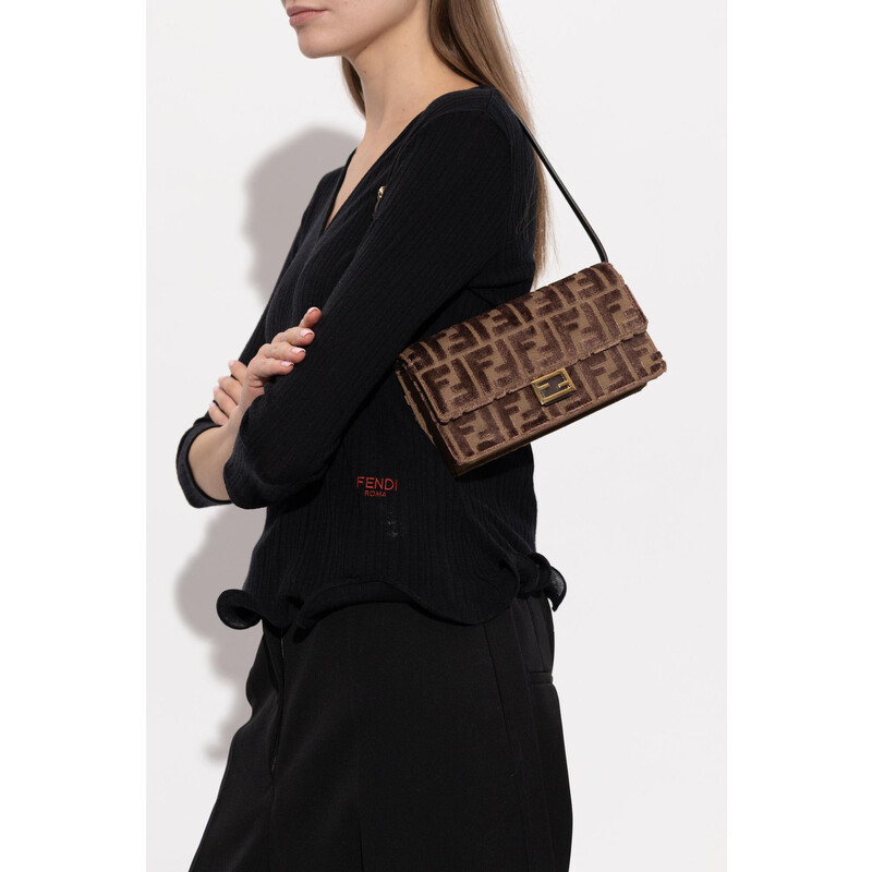 ファチュイテ Fendi Shoulder Bag Baguette 8M0498 AT14 F0L1B CHOCOLATE - Handbags