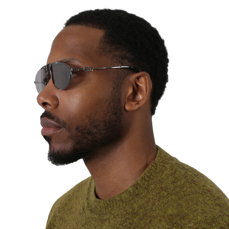 Fendi Smoke Mirror Pilot Men's Sunglasses FE40072U 14C 57