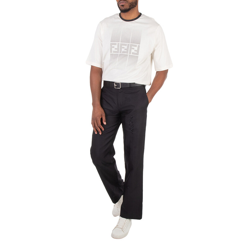 Fendi Tailored Woven Pattern Trousers, Brand Size 50 (Waist Size