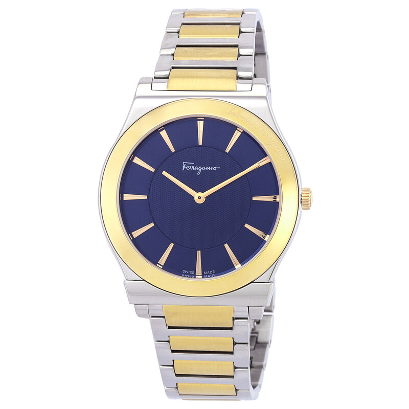 Ferragamo 1898 Slim Quartz Blue Dial Men's Watch SFPE00419