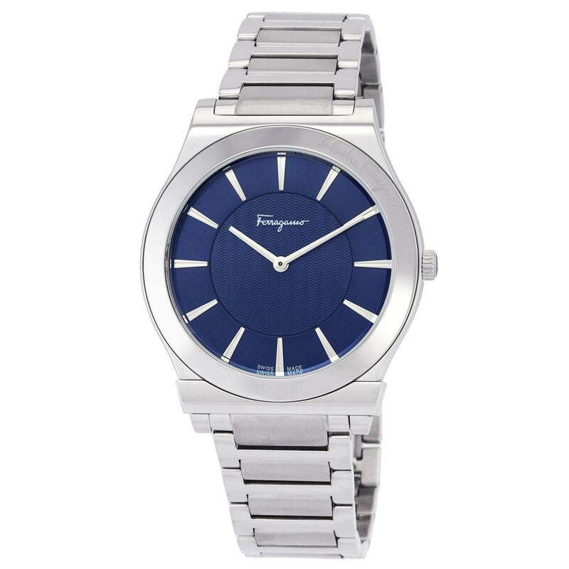 Ferragamo 1898 Slim Quartz Blue Dial Men's Watch SFPE00719