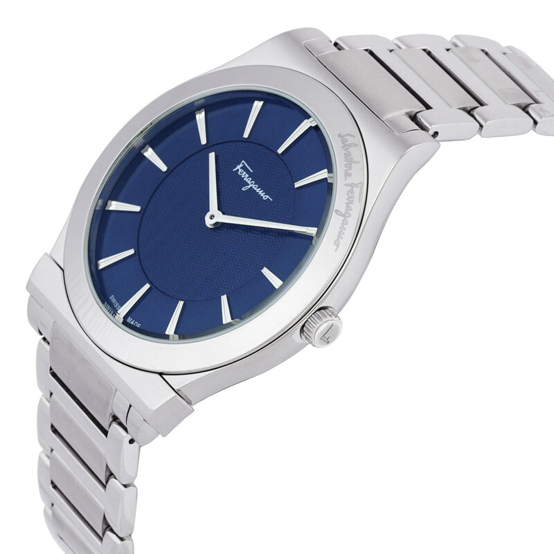 Ferragamo 1898 Slim Quartz Blue Dial Men's Watch SFPE00719