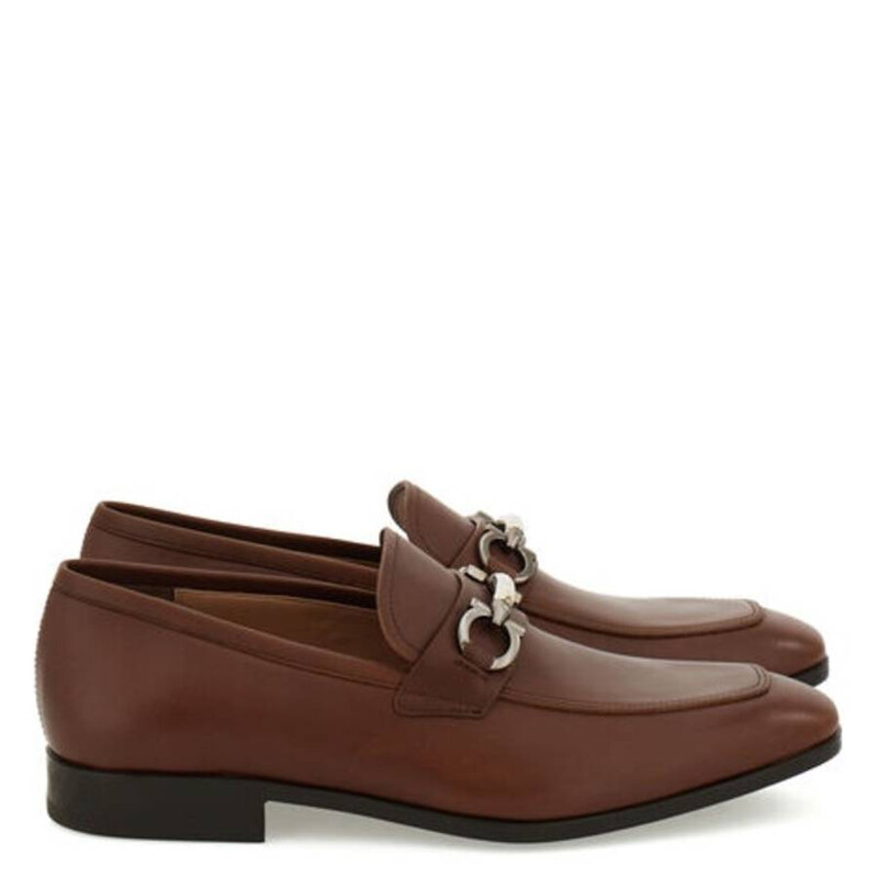 Ferragamo Benford Gancini Bit Loafers, Size 5.5 D 02B151 755993