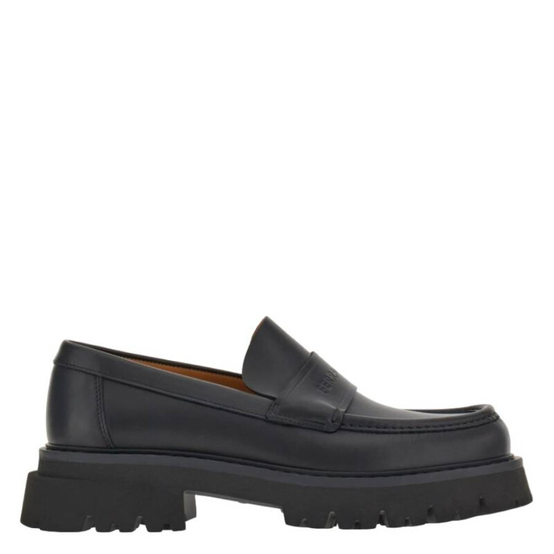 Ferragamo Black Fergal Chunky Loafers, Brand Size 6 021723 762686