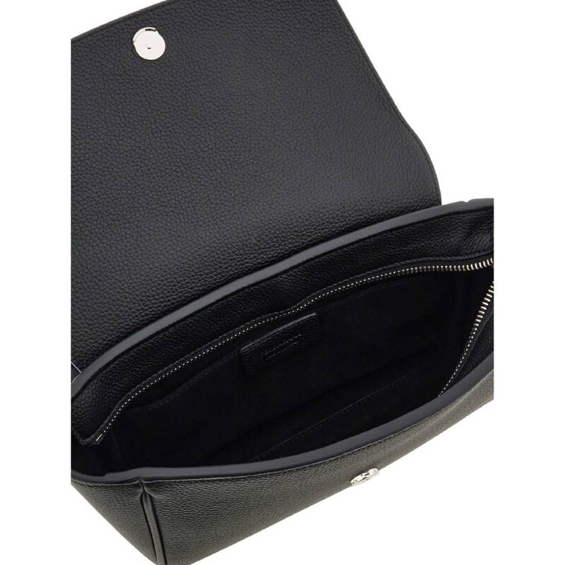 Ferragamo Black Hammered Calfskin Belt Bag 241617 776003