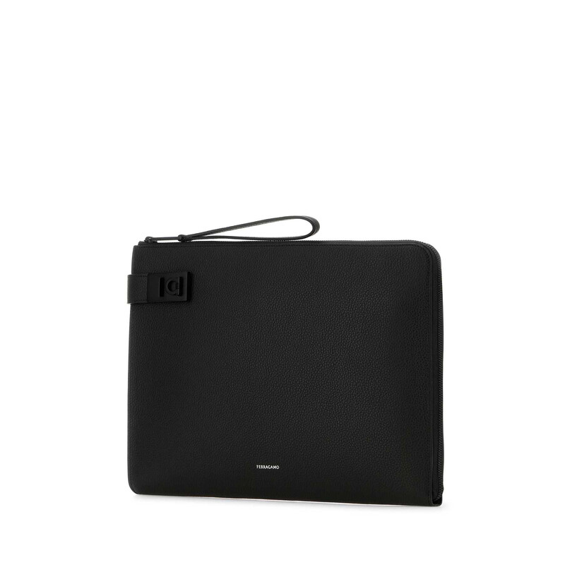 Ferragamo Black Leather Clutch 241703 779258 8031895230021 - Handbags ...