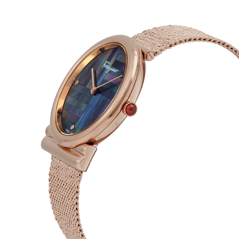 Ferragamo Black Mother of Pearl Dial Ladies Watch SFIY00819  display picture 1