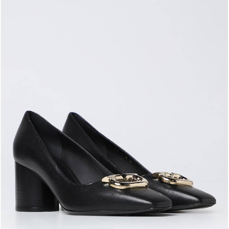 Ferragamo Black Pania New Gancio Pumps, Size 7 C 01F832 763901