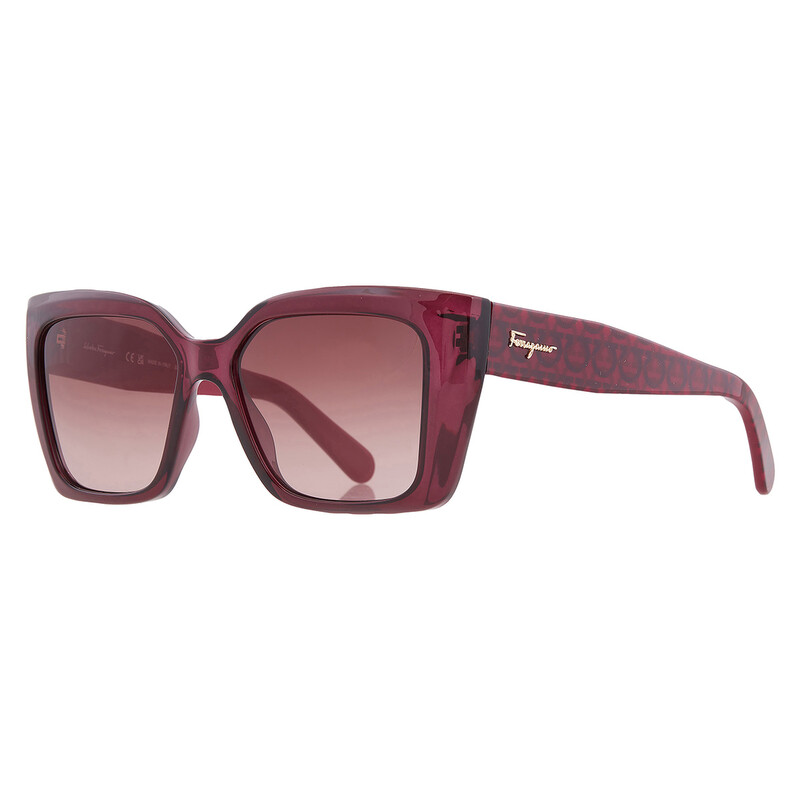 Ferragamo Brown Gradient Rectangular Ladies Sunglasses SF1042S 525