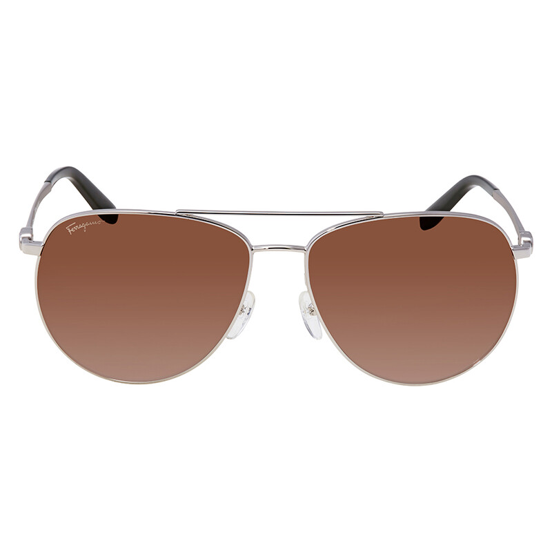 Ferragamo Brown Pilot Sunglasses SF157S 045 60 886895275620