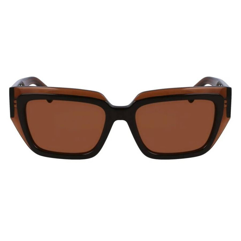 Ferragamo Brown Square Ladies Sunglasses SF2002S 233 55
