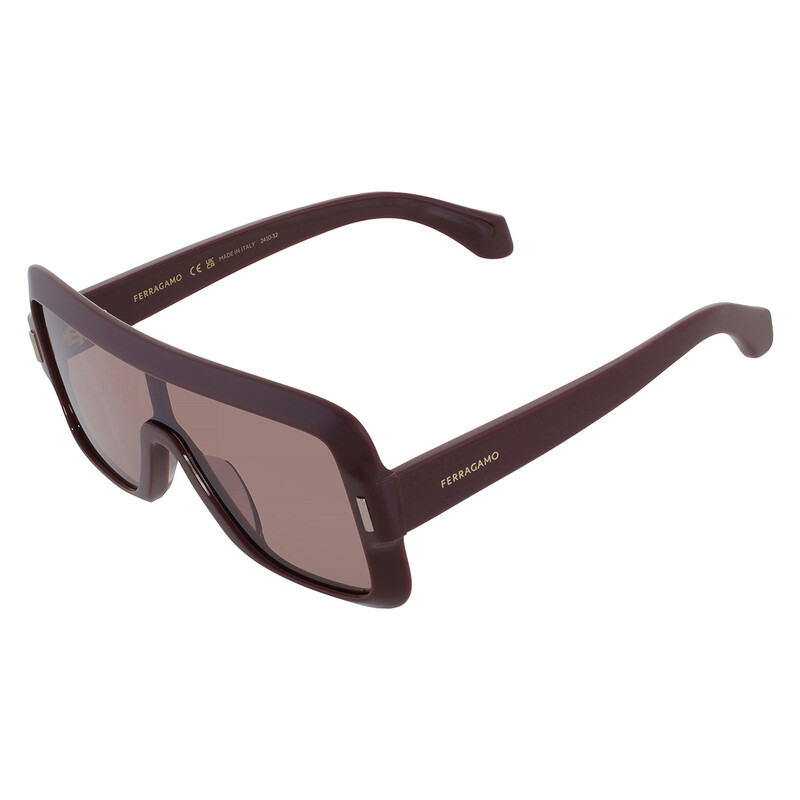 Ferragamo Burgundy Shield Ladies Sunglasses SF2061SE 606 55
